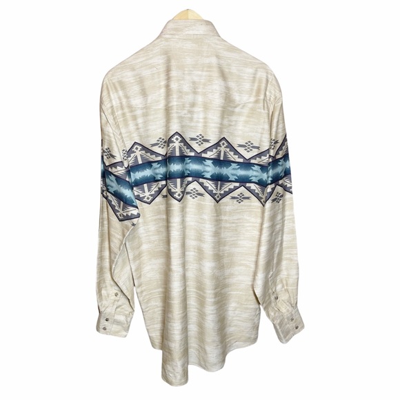 Roper Vintage Men's Western Aztec Button Down Shirt Size XL - Picture 2 of 9